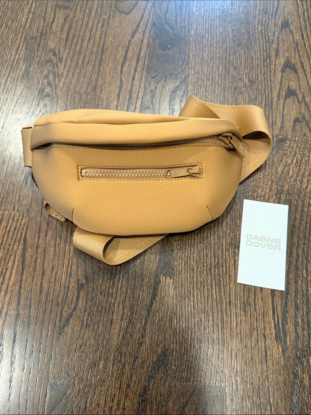 Dagne Dover ace Fanny Neoprene Belt Bag in camel